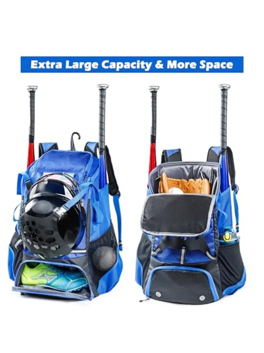 Baseball Backpack for Youth, Boys, Adults - Bat and Softball Equipment Bag